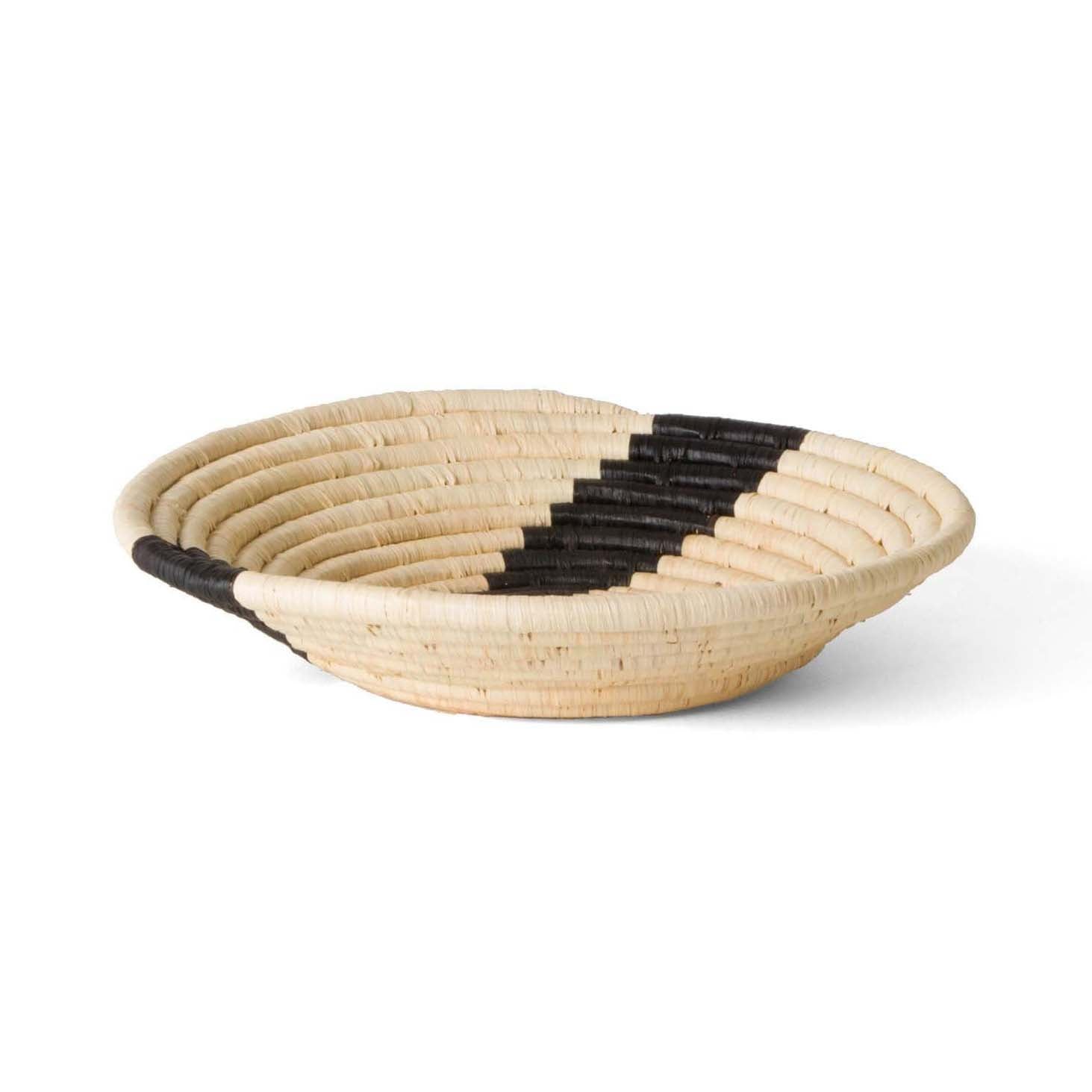 Striped Black + Natural 10 Inch Basket