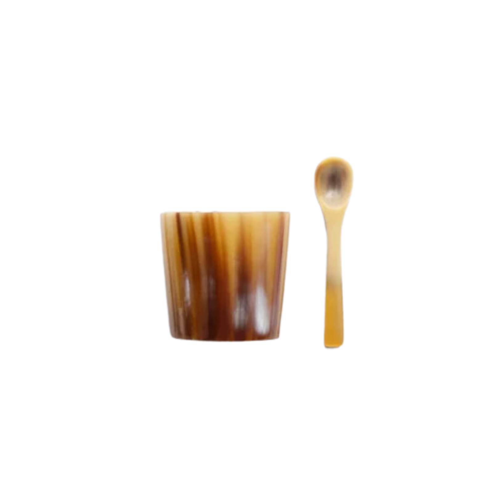 Ankole Horn Salt Cellar + Spoon Set