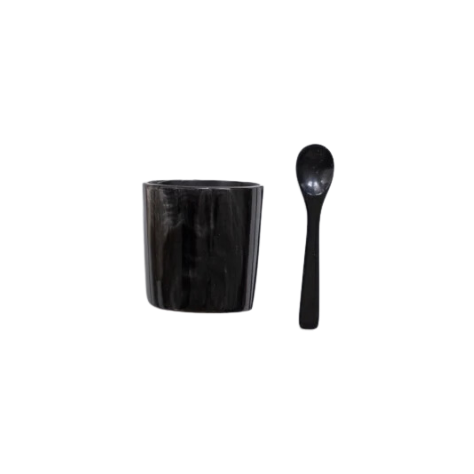 Ankole Horn Salt Cellar + Spoon Set