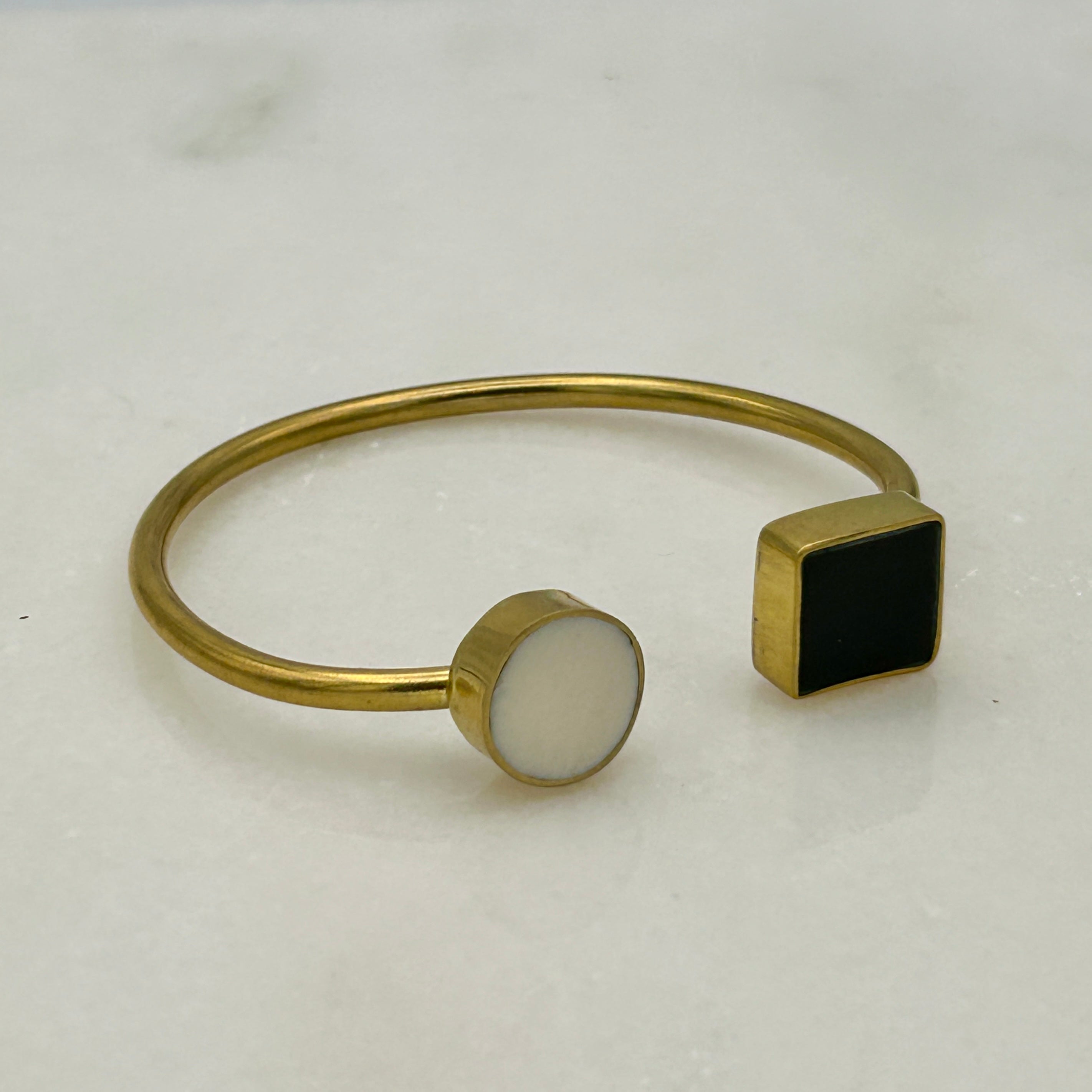Circle + Square Cuff Bracelet