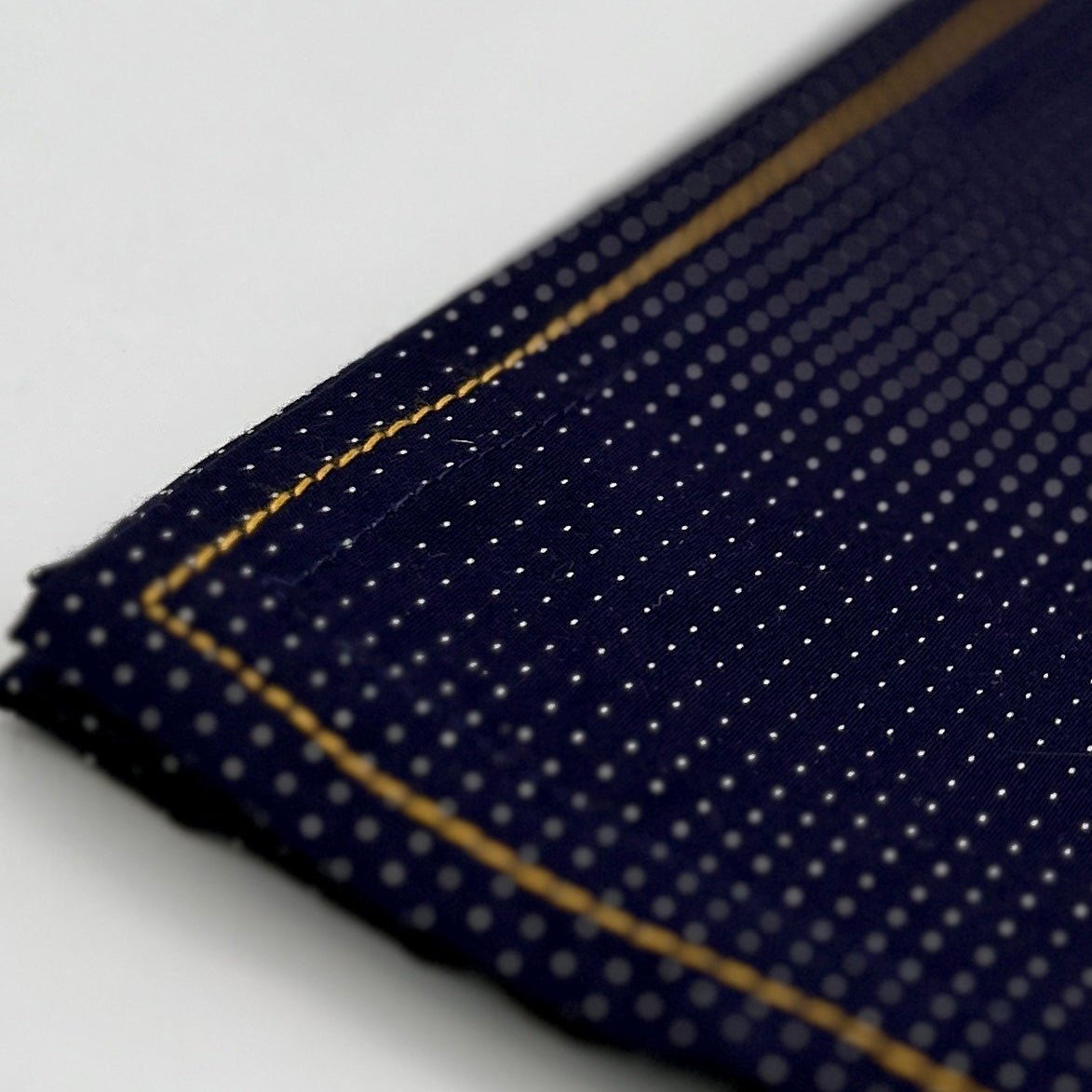 Navy Dot + Dash Contrast Stitch Napkins