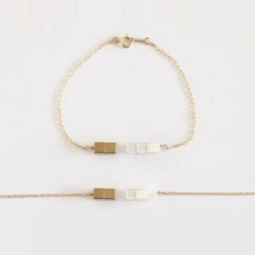 Rieko Shell + Hematite Bracelet