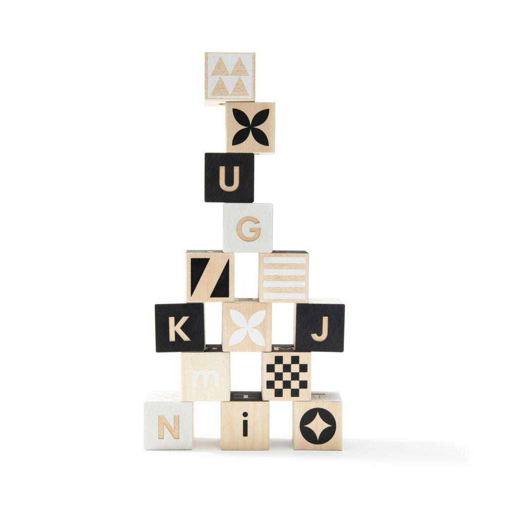 To Tonet Monochromatic Wooden Number Block Set