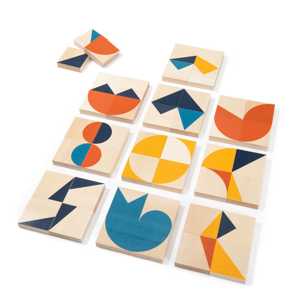 Mod Bauhaus Wooden Pattern Tiles