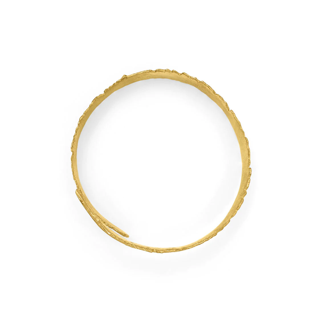 Brass Feather Bangle Bracelet