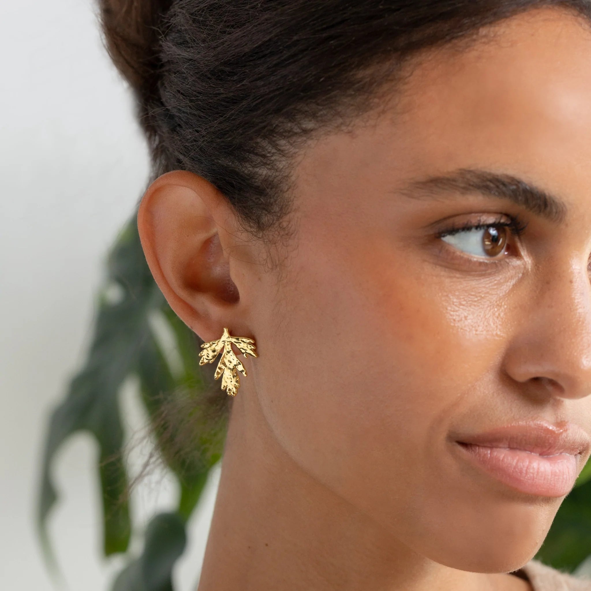 Parsley Leaf Stud Earrings