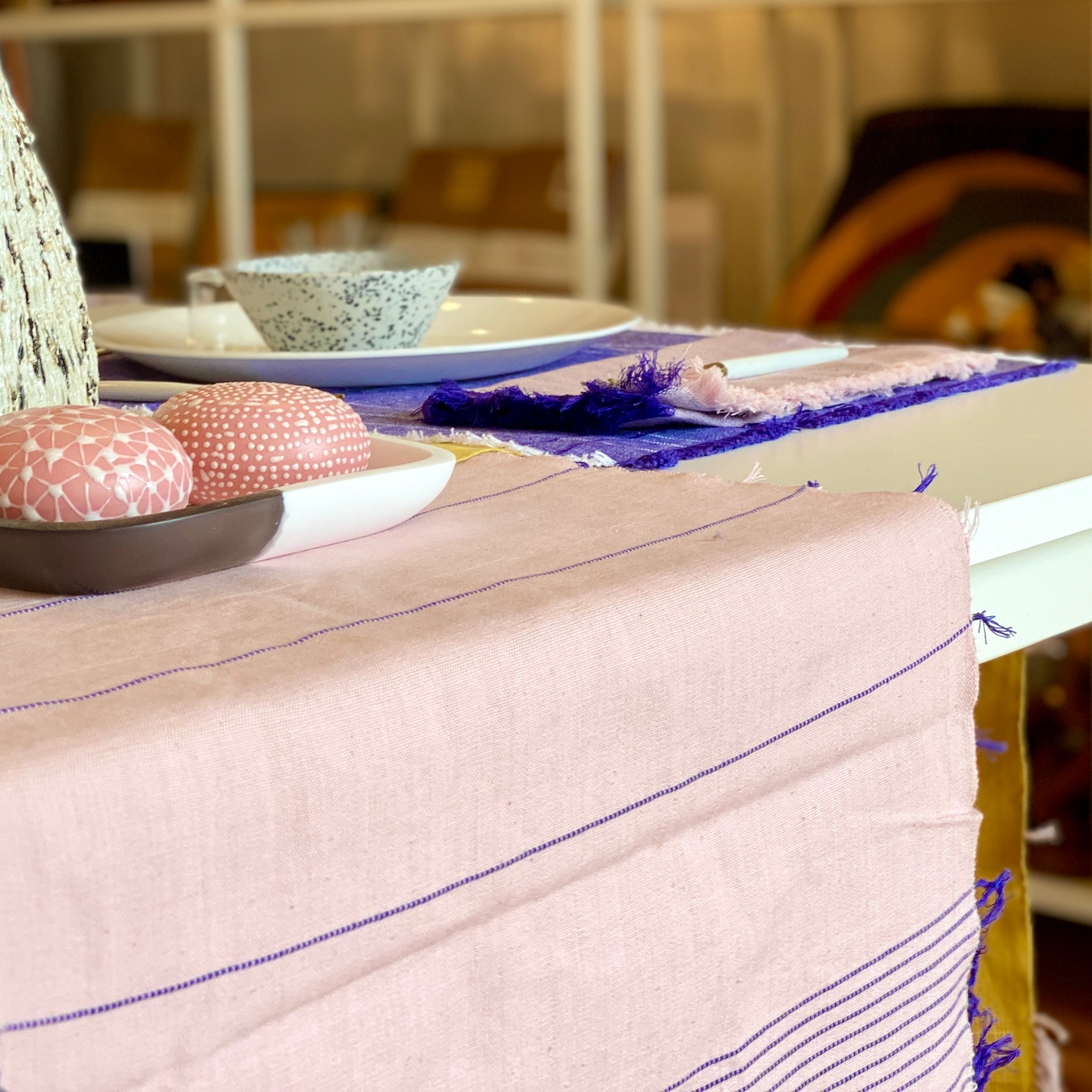 Blush Handwoven Table Runner