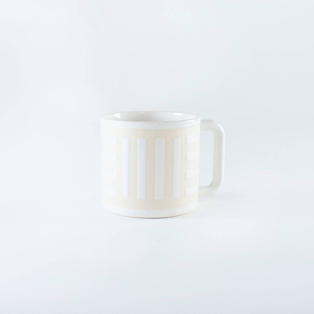 White Stacked Ceramic Coffee Mug