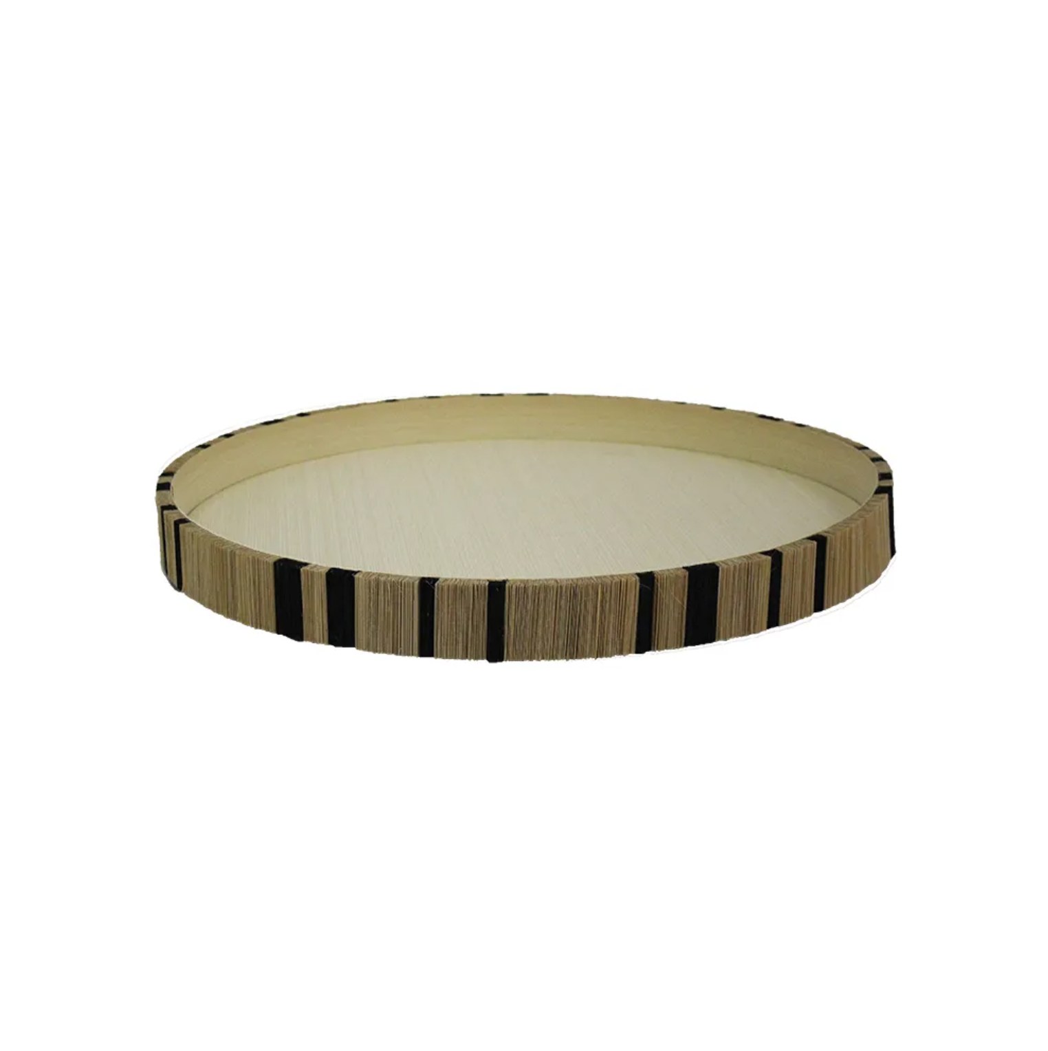 Segment Round Bamboo Tray