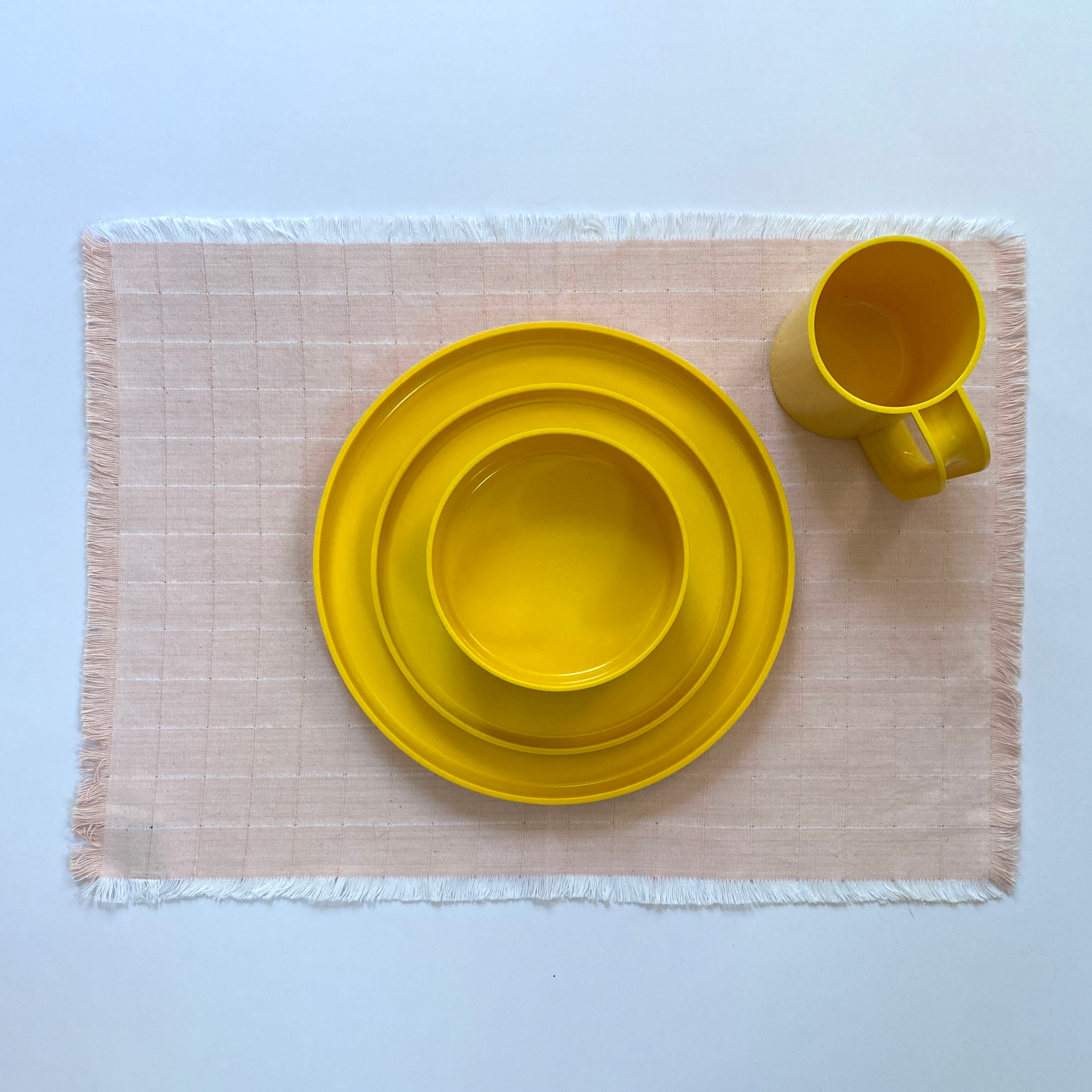 Blush Checked Placemat Set