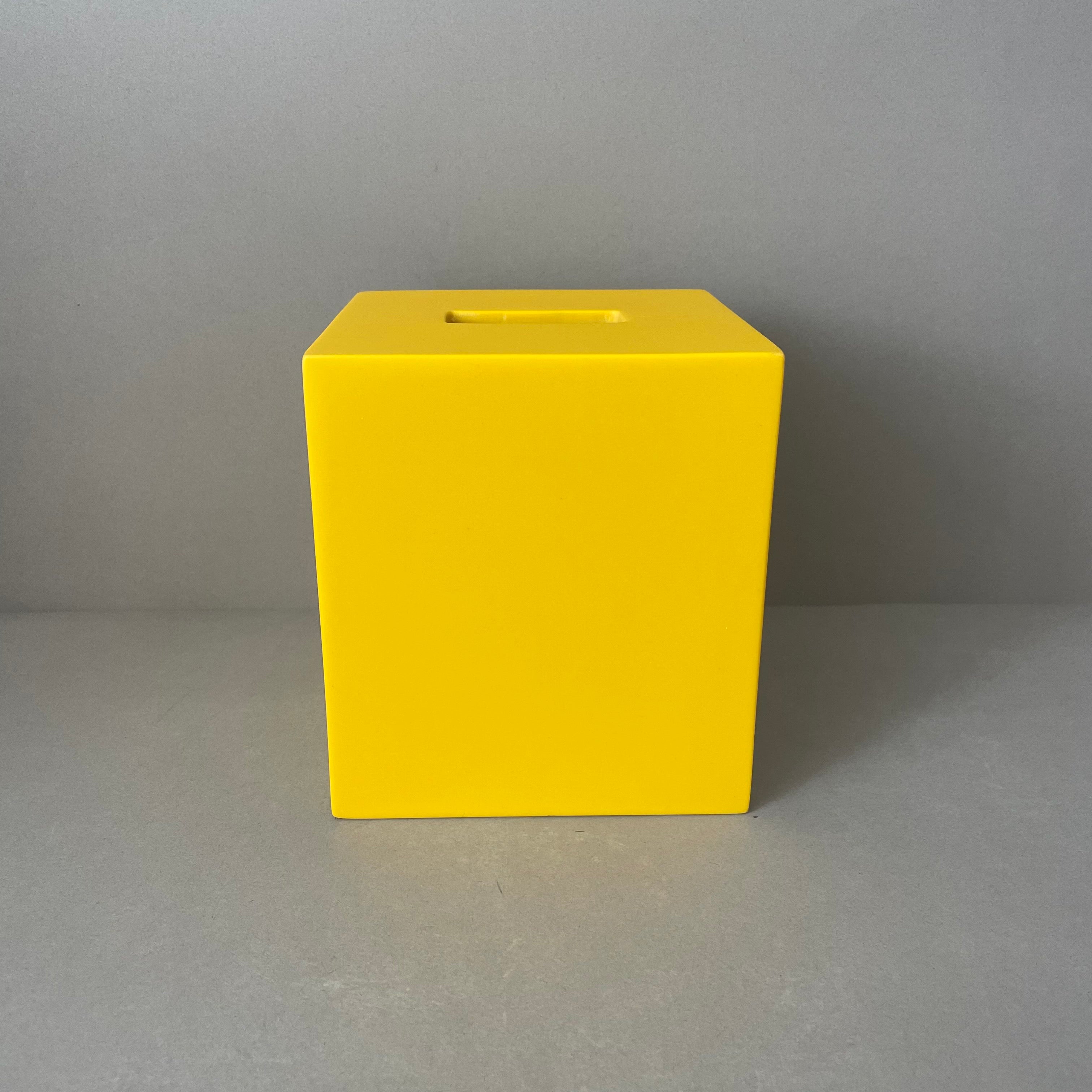 Yellow Resin Tissue Box