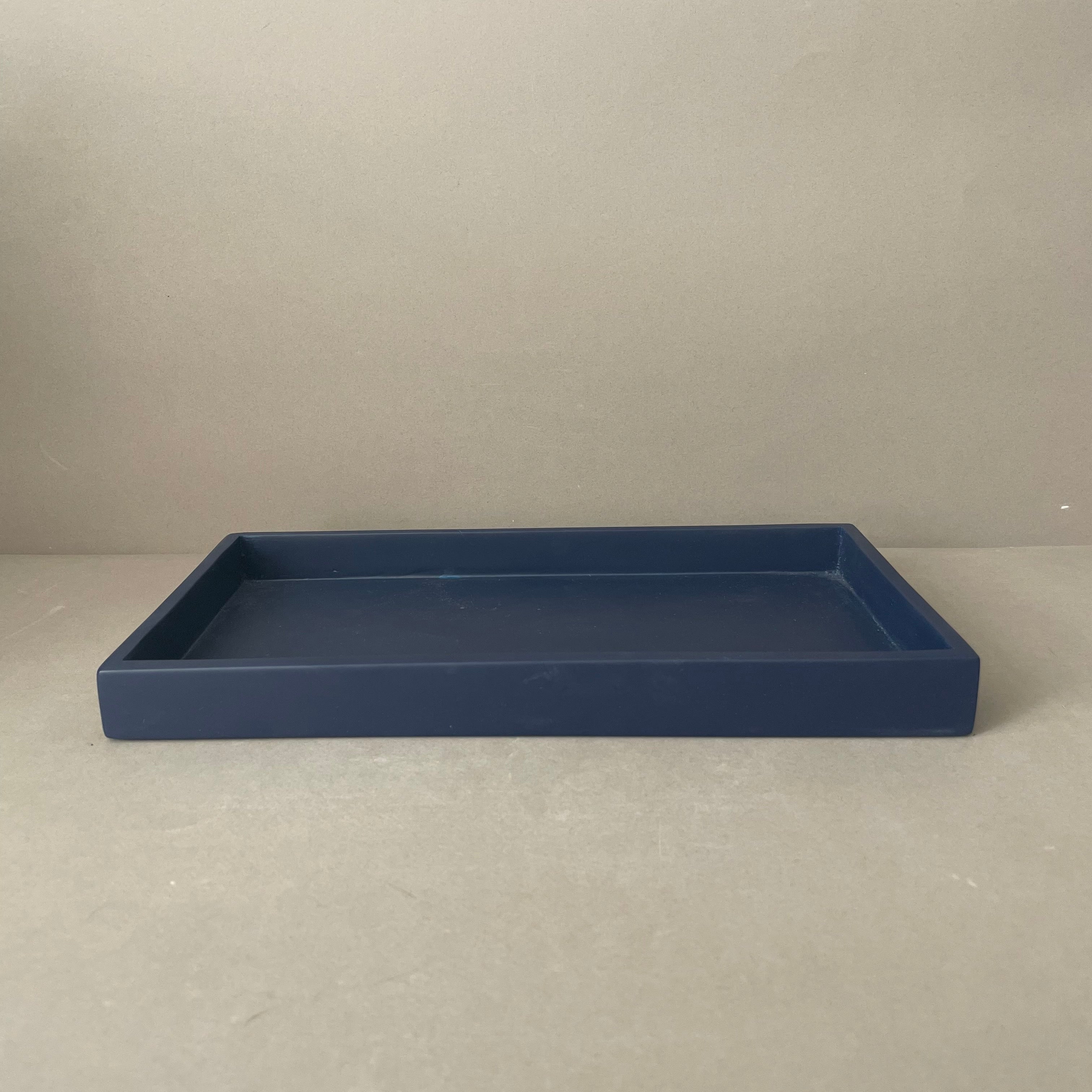 Blue Resin Rectangular Tray