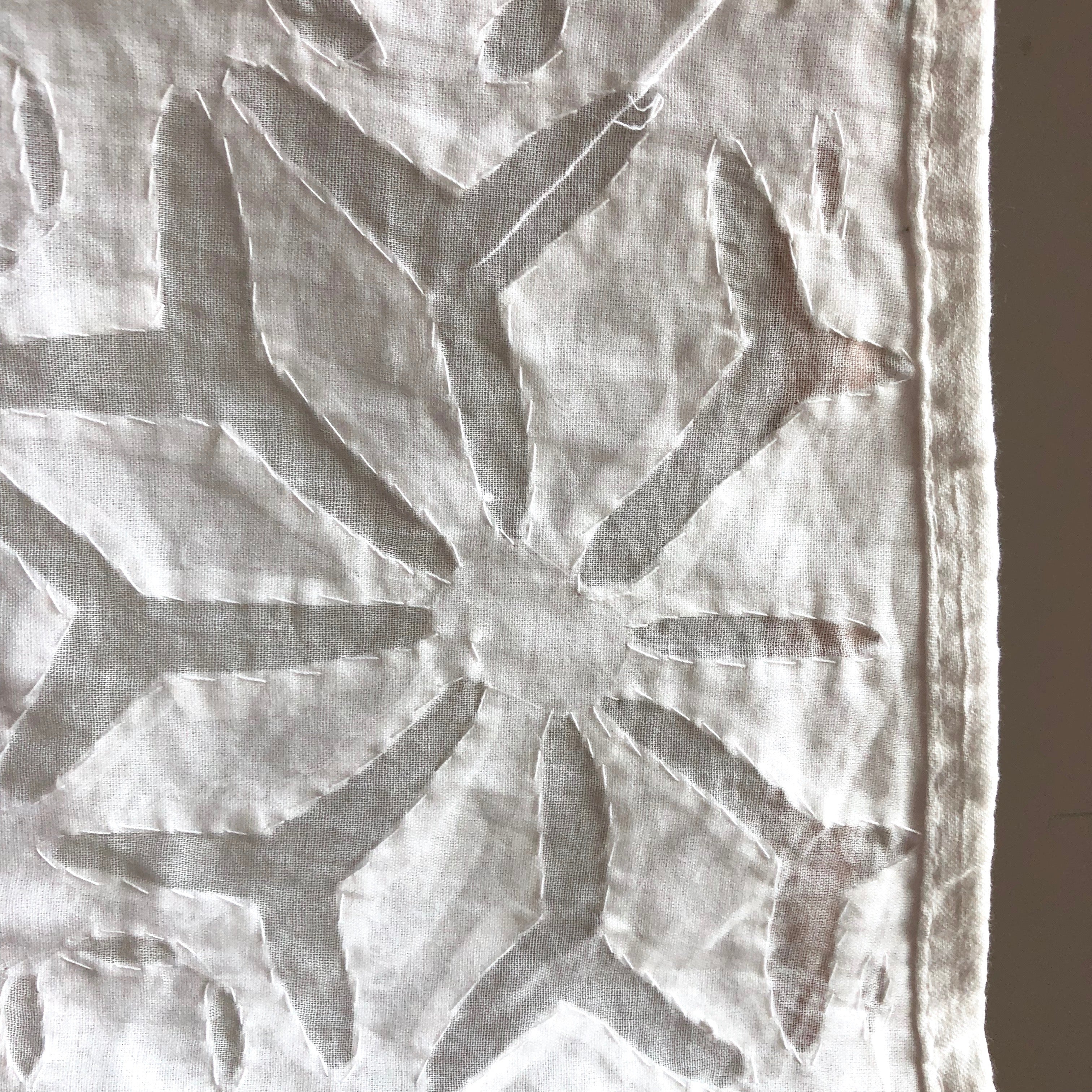 Appliqué Cutwork Cotton Tablecloth