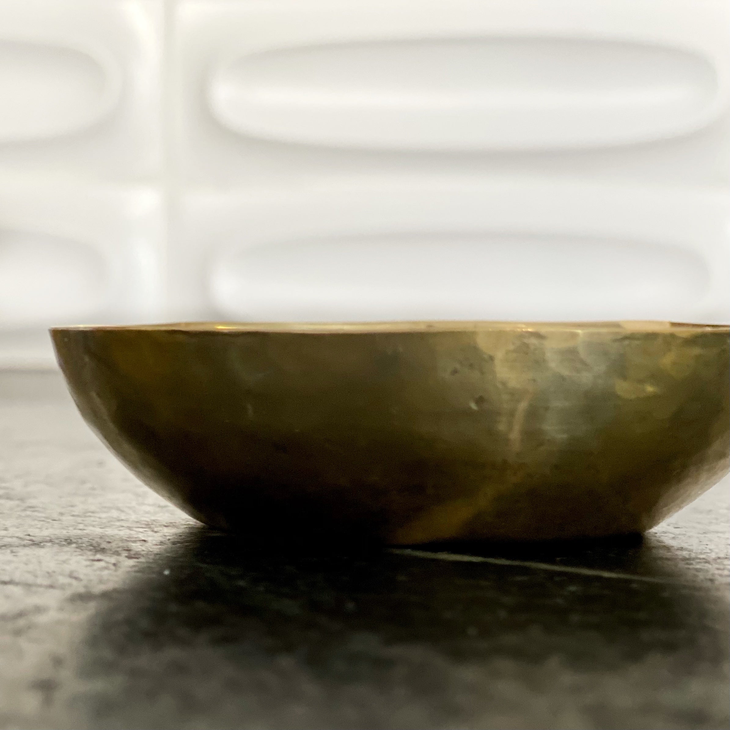 Hammered Brass Bowl + Spoon