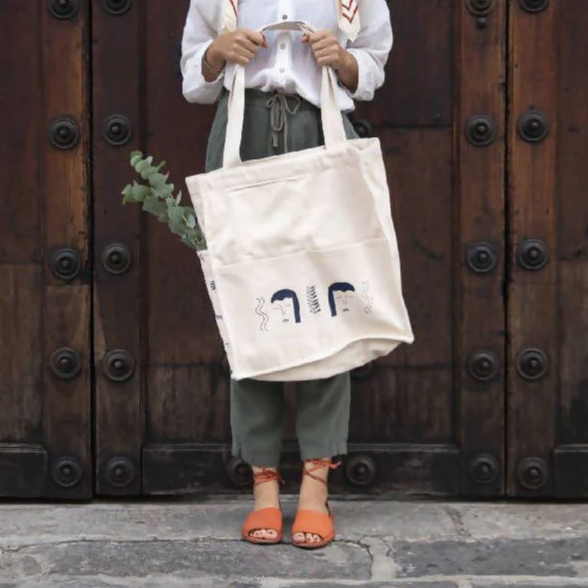 La Cara Canvas Market Bag