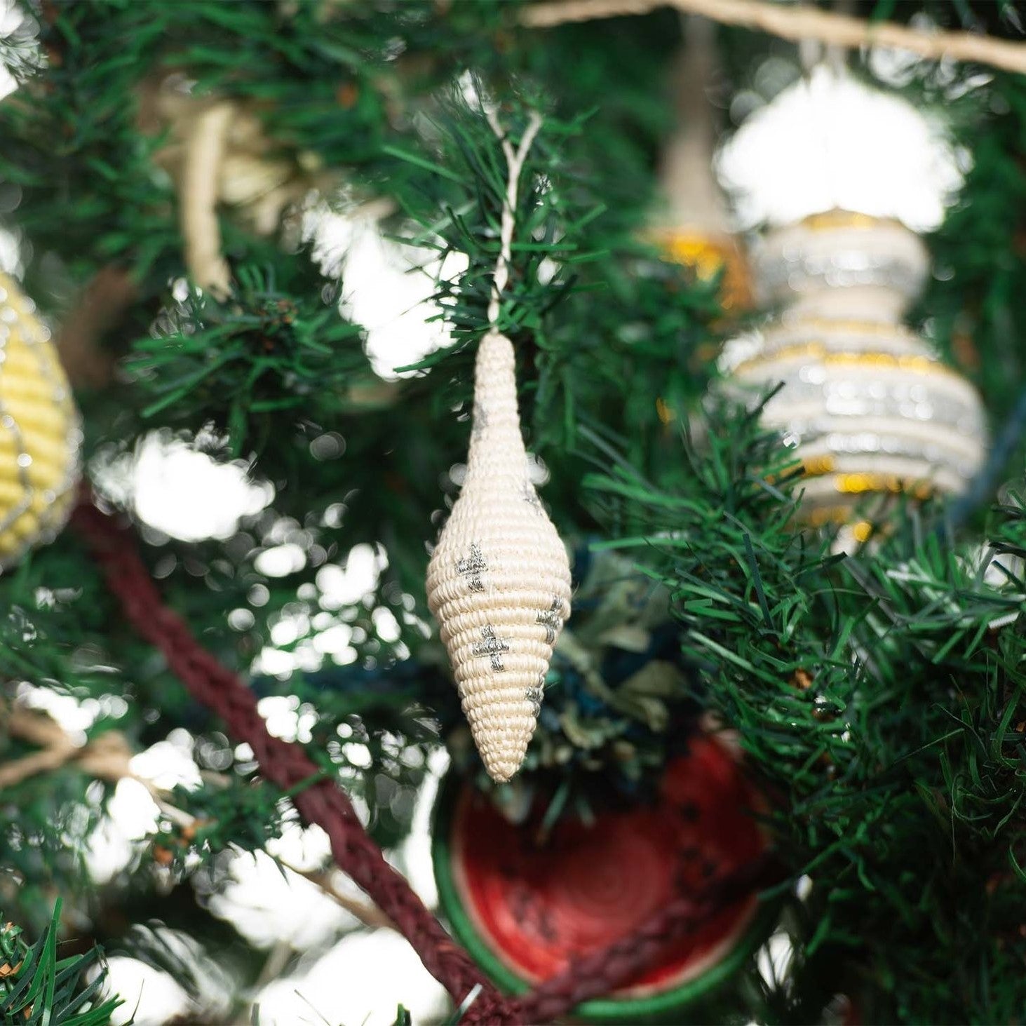 Silver Metallic Icicle Ornament