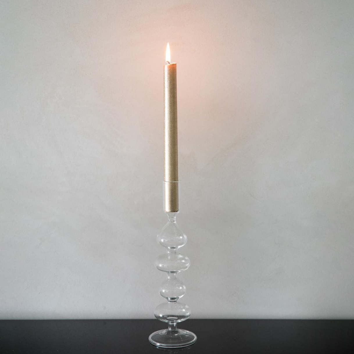 Meringue Borosilicate Glass Candle Holder