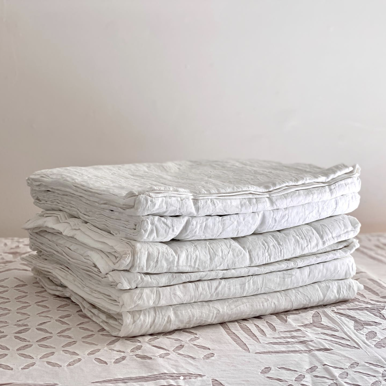 Appliqué Cutwork Cotton Tablecloth