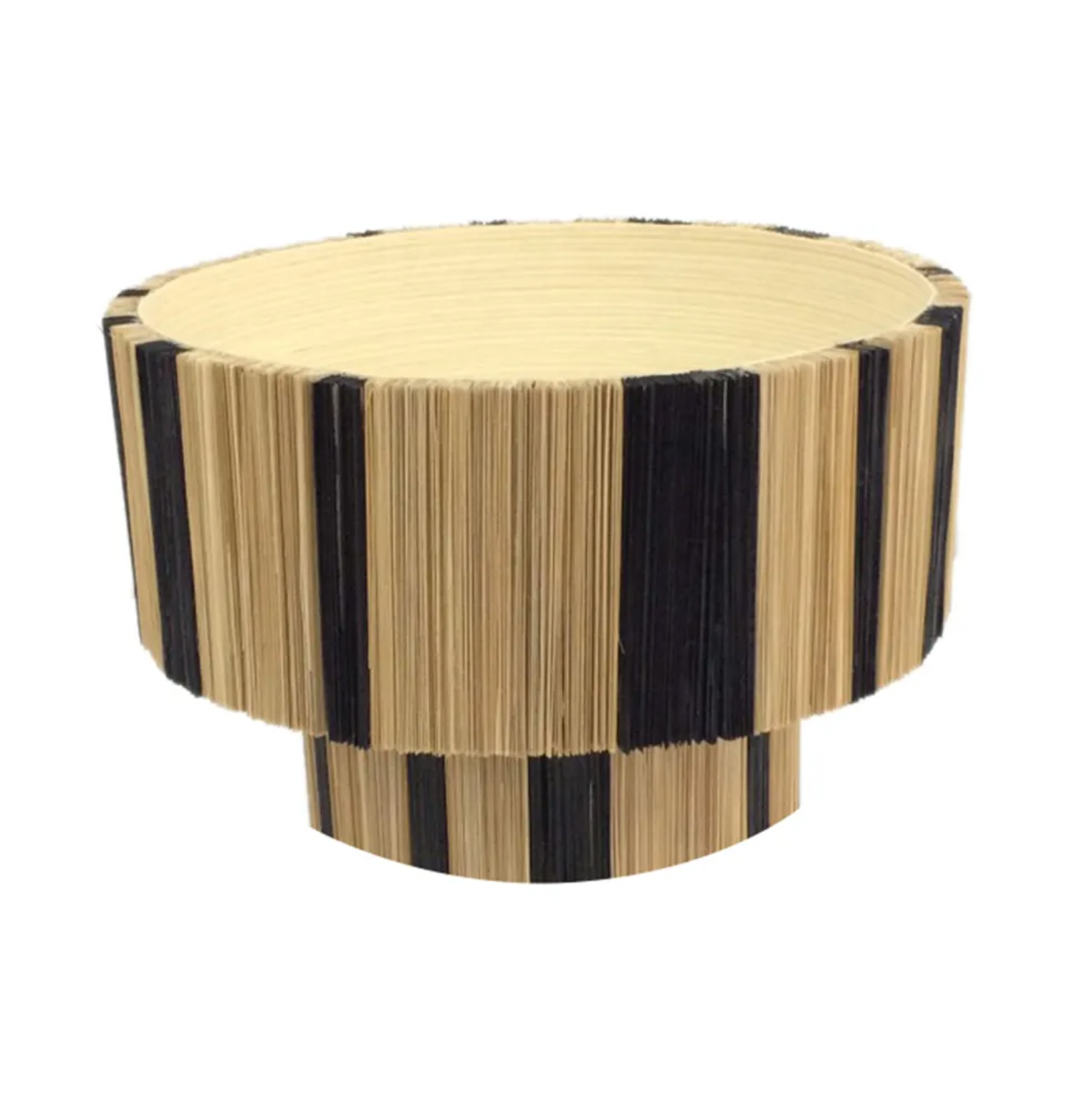 Segment Bamboo Pedestal Bowl