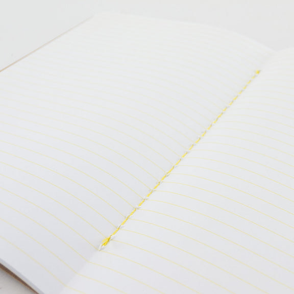 A5 Stitched Yellow Line Notebook