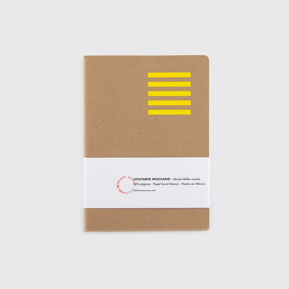 A5 Stitched Yellow Line Notebook
