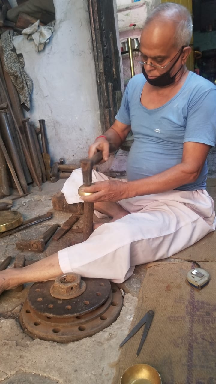 Hammered Brass Bowl + Spoon